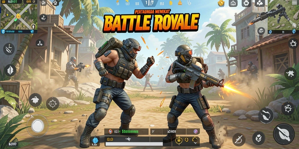 Screenshot gameplay Battlefield Royale 62HOT yang menarik.