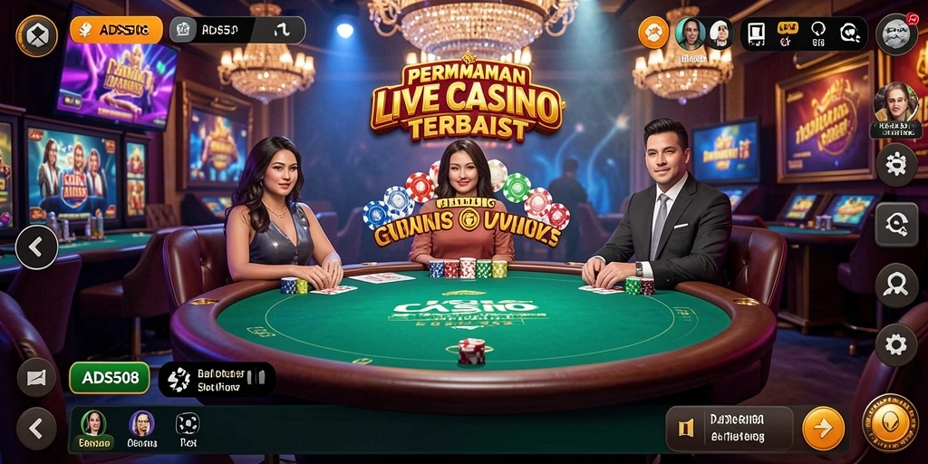 Tampilan gameplay Live Casino yang dinamis dan realistis.