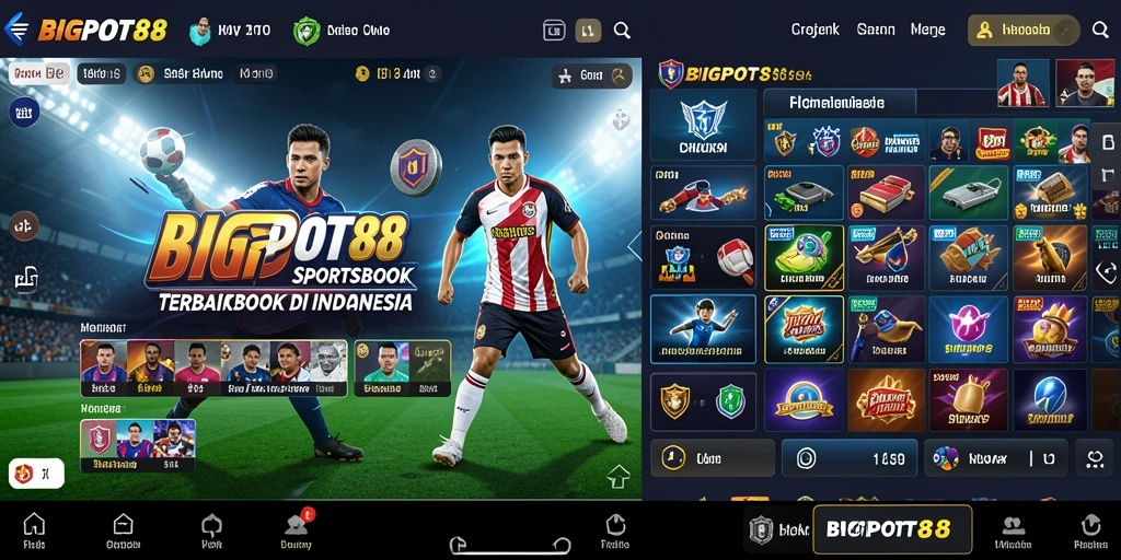 Tampilan gameplay sportsbook BIGPOT88 yang menarik dan interaktif.