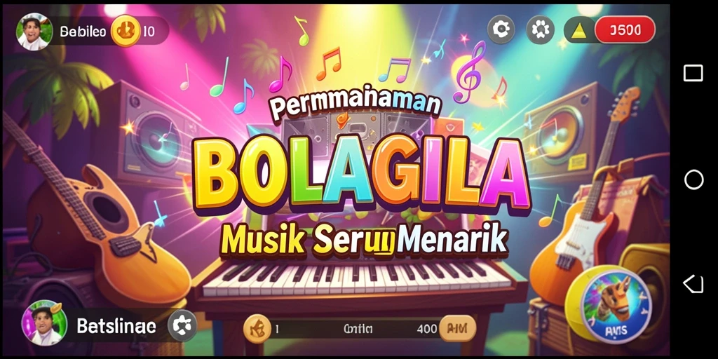 Gameplay seru BOLAGILA dengan berbagai tantangan musik.